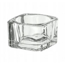 Kwadratowy świecznik tealight szklany do świec
