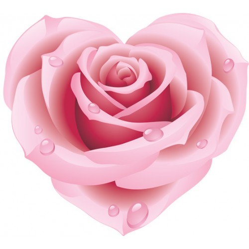 Naklejka dekoracyjna Różane serce NK046, 24 szt.