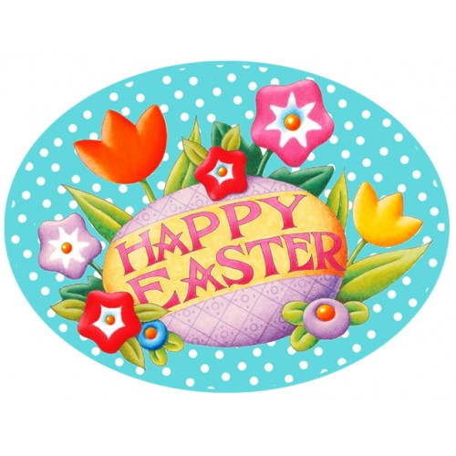 Naklejka dekoracyjna Happy Easter Wielkanoc NK80 20 szt