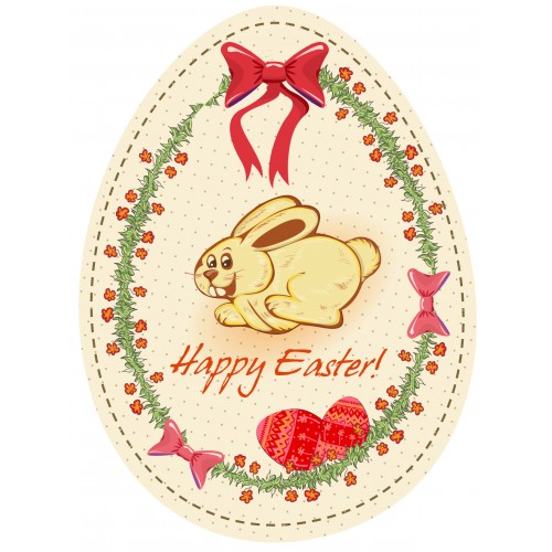 Naklejka dekoracyjna Happy Easter Wielkanoc NK100 20 szt