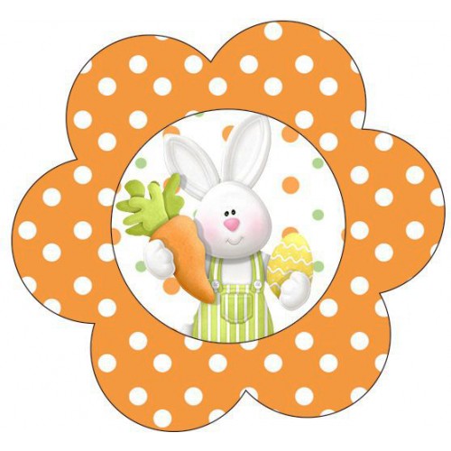 Naklejka dekoracyjna Wielkanocny króliczek NK120, 24 szt.