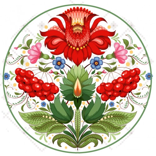 Naklejka dekoracyjna Ludowy wzór NK150, 24 szt.