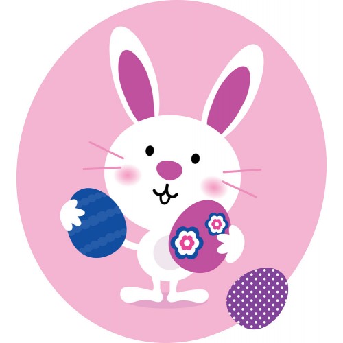 Naklejka dekoracyjna Wielkanocny króliczek NK169, 24 szt.