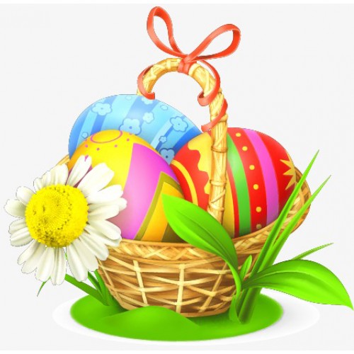 Naklejka dekoracyjna Wielkanocny koszyk NK206, 24 szt.