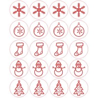 Naklejka dekoracyjna NK242 Boże Narodzenie, zestaw 20 szt.