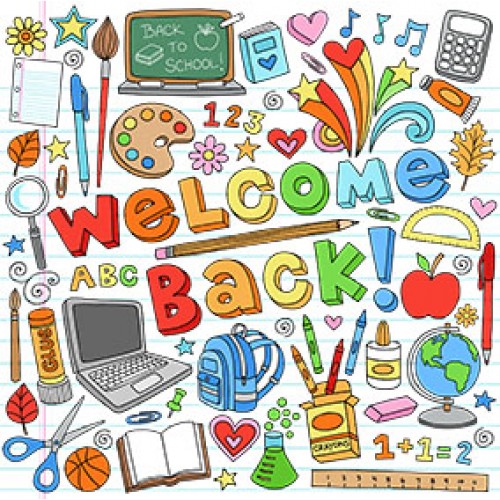 Naklejka dekoracyjna NK298 "Welcome back", 20 szt.