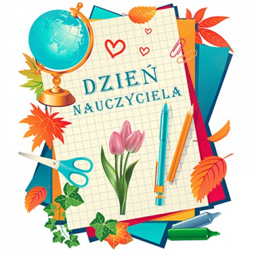 Naklejka dekoracyjna NK299 "Dzień nauczyciela", 20 szt.