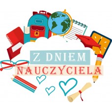 Naklejka dekoracyjna NK302 "Z dniem nauczyciela", 20 szt.