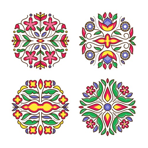 Naklejka dekoracyjna Ludowy wzór NK333