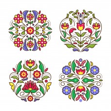 Naklejka dekoracyjna Ludowy wzór NK334