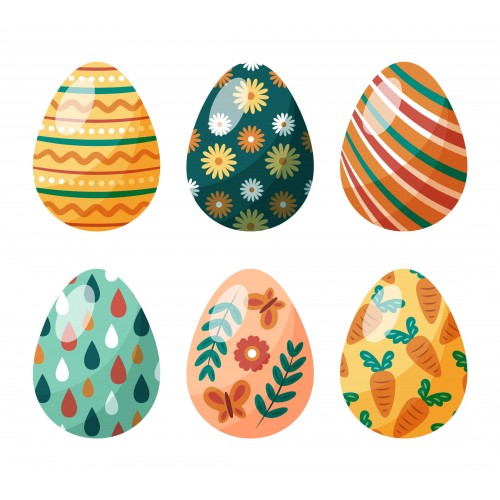 Naklejka dekoracyjna Wielkanocne Jajka NK338 20 szt