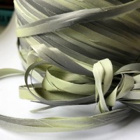 Rafia dwukolorowa szaro-oliwkowa 5m