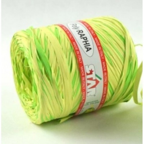 Rafia żółta-zielona 5m