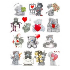 Obrazki na wodorozpuszczalnym papierze Miśie NR02