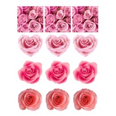 Obrazki na wodorozpuszczalnym papierze Róże NR06