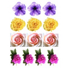 Obrazki na wodorozpuszczalnym papierze Kwiaty NR07