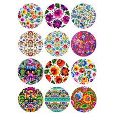 Obrazki na wodorozpuszczalnym papierze Folklor NR12