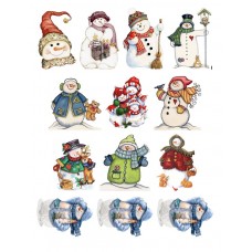 Obrazki na wodorozpuszczalnym papierze Bałwany NR20