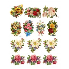 Obrazki na wodorozpuszczalnym papierze Kwiaty NR22