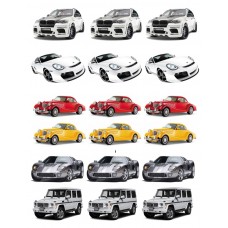 Obrazki na wodorozpuszczalnym papierze Samochody NR23