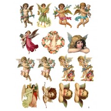 Obrazki na wodorozpuszczalnym papierze Anioły NR24