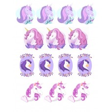 Obrazki na wodorozpuszczalnym papierze Ednorożce NR27