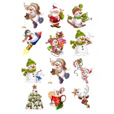 Obrazki na wodorozpuszczalnym papierze Świąteczne NR40