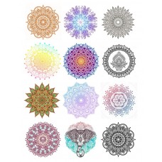 Obrazki na wodorozpuszczalnym papierze Mandala NR41